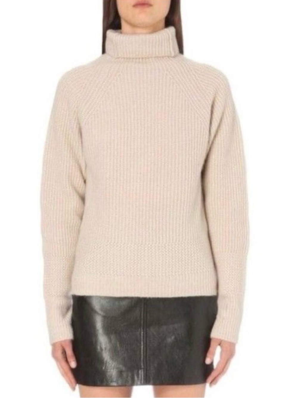 Maje Margo Wool‎ Funnel Neck Pullover Cozy Knit Sweater 1 US Small